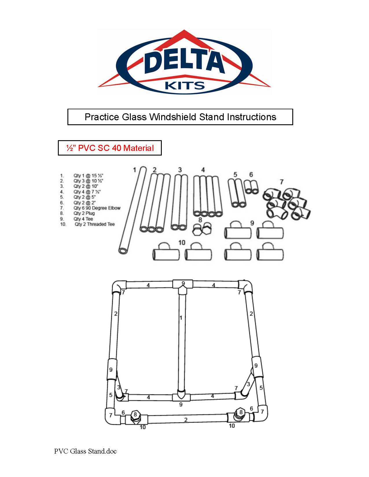 Practice Windshield Glass Stand