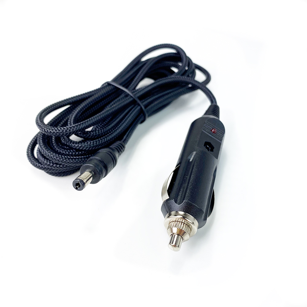 12V Power Cord with Cigarette Lighter Plug for Elite UV LED Curing Lights