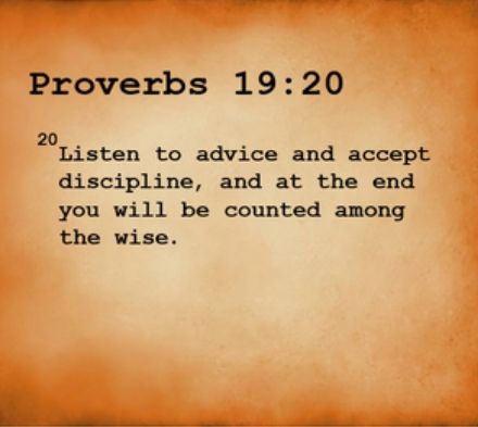 Monthly Encouragement Proverbs 19:20