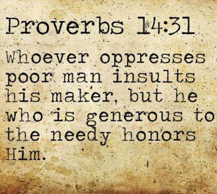 Monthly Encouragement – Proverbs 14:31