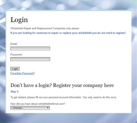 How to Sign up for Windshieldreferral.com